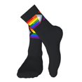 thumbnail image 7 of Progress Pride Flag Rainbow Gay Lesbian Transgender Bisexual Lgbtq Mid Tube Crew Socks Calf sockings Fashion Casual Soft Stockings For Women Men, 7 of 7