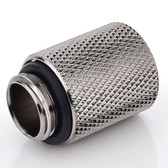 Bitspower G1/4" Male to Female Extender Fitting, 20mm, Black Sparkle