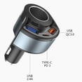 thumbnail image 4 of Adaptador dispensador 4 en 1 Adaptador de cargador para coche USB tipo C Enchufe de carga rápida Dispensador, 4 of 6