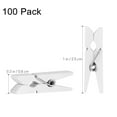 thumbnail image 5 of Zcyifa Wooden Clothespin 100pcs White Mini 2.5cm Wooden Utility Versatile Paper Clips Clothespin Clips Picture Photo Clips Cable Clips Pictures Organizer Clips for Hanging Photos Painting Artwork, 5 of 10