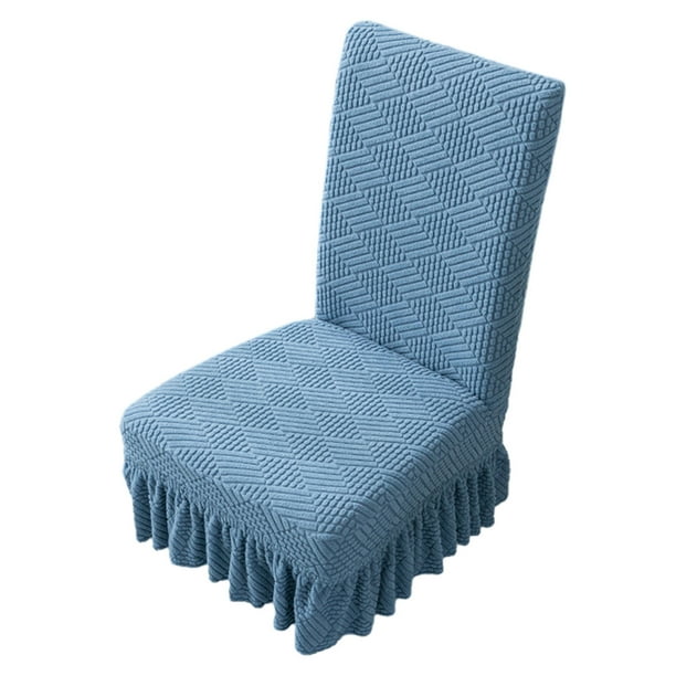 Yhmxh Utensilios de cocina Fundas elásticas para sillas de comedor, con faldón, para cocina, protectores de asientos, decoración para banquetes de boda, tela de licra lavable para niños.