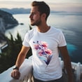 thumbnail image 5 of Men Summer CasualFlowers Graphic Print Round Neck Short Sleeve T Shirt Tee Tops Basic Vacation Wear Sizes XS-5XL, 5 of 5