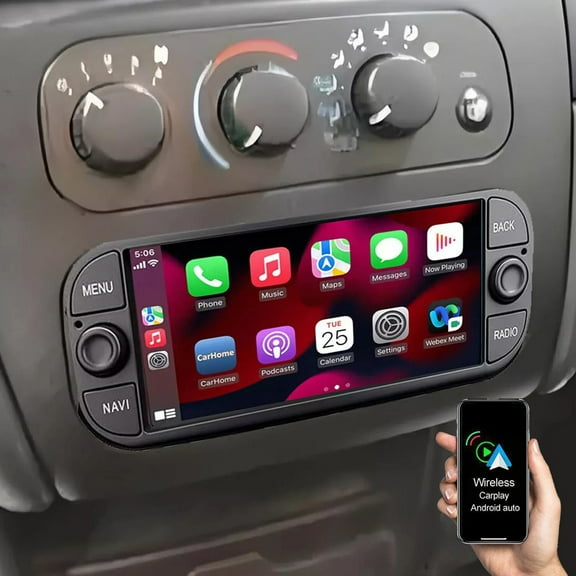 Gsuatey Car Stereo Radio for Dodge Stratus 2001-2006: Android 13 2G 32GB Head Unit with Wireless CarPlay Android Auto - 8.68 inch IPS Touchscreen with Bluetooth WiFi GPS Navigation FM DSP