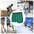 thumbnail image 4 of Rateoe Green and Black Houndstooth Mens Boxer Briefs Poly Spandex Performance Boxer Briefs Underwear Hem Boxer Briefs-Large, 4 of 5