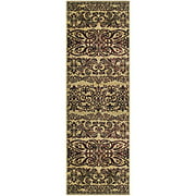 BLUENILEMILLS Modern Kaleidoscopic Indoor Runner Rug Collection, Contemporary Scrolling Damask Hallway Runner Rug with Durable Jute Backing, 2' 7" x 8', Gold by Blue Nile Mills