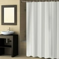 thumbnail image 2 of Fabric Shower Curtain, White and Sage Green Striped Geometric Bathroom Curtain with 12 Hooks Waterproof No Bad Odor Machine Washable Bath Curtains for Bathroom, Spa Room, 60"x72", 2 of 6