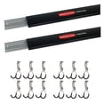 thumbnail image 1 of Rubbermaid 48 Pouces Rail de Rangement Mural (2 Pack) et Crochet de Garage Suspendu (12 Pack), 1 of 11