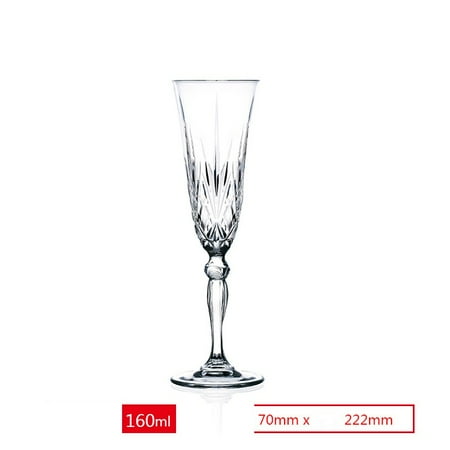 

Livesture Household Melody Carved Glass Red Wine Goblet 160ml B