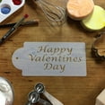 thumbnail image 4 of Designer Stencils Happy Valentine's Day Cake Stencil, Beige/semi-transparent, 4 of 6