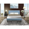 thumbnail image 2 of East West Furniture 2-piece Wood Platform Bedroom Set in Denim Blue, 2 of 8