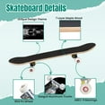 thumbnail image 4 of 31'' Complete Skateboard 7 Layer Canadian Maple Double Kick Deck Skateboards skull Graphics illuminati Skate Board for Beginner Adult Gifts, 4 of 5