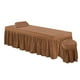thumbnail image 5 of Juego de mesa de masajes para hotel, de poliéster, con falda de cama, cenefa, sábana y funda de almohada, funda de taburete para salón de belleza y tatuajes. café, 5 of 9