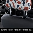 thumbnail image 4 of Kdxio Red Blue Leaves Pattern Print 2 Piece Car Head Rest Covers Set Auto Front/Rear Seats Headrest Cover Universal Fit Most Cars,Sedan, SUV, 4 of 9