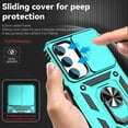 thumbnail image 4 of for Samsung Galaxy S23 Case with Slide Camera Cover HD Screen Protector [15ft  Grade Drop Tested]  Ring Holder Kickstand Protective Phone Case for Galaxy S23 2023 (6.1 inch), Mint, 4 of 17