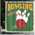 thumbnail image 4 of Ambesonne Vintage Shower Curtain, Bowling Strike Green, 69"Wx84"L, Multicolor, 4 of 5