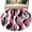 Pink, variant on Aqua Stripe Large Area Rugs for Bedroom Living Room, Soft Non Slip Carpet Bedside Rug, Ombre Grey Moire Geometric Modern Abstract Round Floor Cover Kitchen Accent Rug 3' for Dining Room/Office