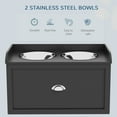 thumbnail image 5 of PawHut Dog Feeding Station w/ Storage Drawer, 2 Elevated Dog Bowls, Black, 5 of 9