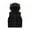 Black, variant on XBASW Baby Kids Winter Warm Vest Puffer Zip up Sleeveless Jackets Toddler Soft Hooded Waistcoat Coat for Boys Girls 1-6 Years