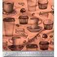 thumbnail image 1 of Soimoi Cotton Poplin Fabric Burger,Cupcake & Cups Print Fabric by Yard 56 Inch Wide, 1 of 1