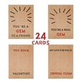 Boporo christmas gifts 24 pack cards with heart shape plastic stones
