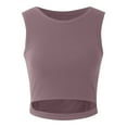 thumbnail image 6 of SNKSDGM Female Womens Tank Tops Athletic High Neck Tank Tops for Women Sexy Casual Womens Sexy Sleeveless O Neck Racerback Cropped Tank Tops Trendy Cute Teen Girls Neck Crop Tops Vest Xl, 6 of 7