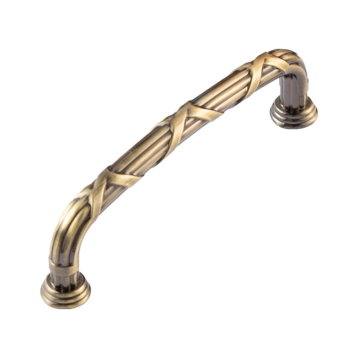 Utopia Alley 10pcs Riga Pull Handle - Decorative Cabinet Drop Pull Handles- Vintage Cabinet Hardware with Hand Finished Antique Brass - Metal Drawer Pull Handle, 5.0" Center to Center