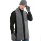 thumbnail image 4 of Gorro de punto cálido de invierno+bufanda larga+guantes con pantalla táctil conjunto con forro de punto para hombres, 4 of 5