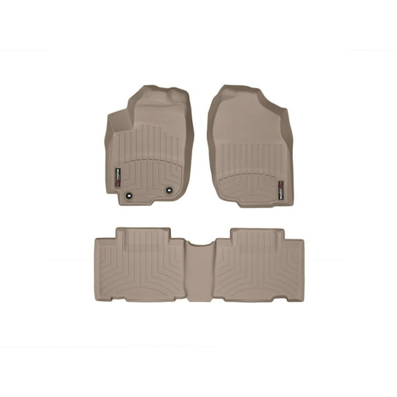 WeatherTech Custom Fit FloorLiners compatible with 2016-2018 Toyota RAV4 - 1st & 2nd Row, Tan