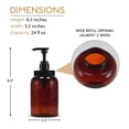 thumbnail image 2 of Bottiful Home-24 oz Plastic Refillable Wide-Mouth Jar Style Pump Bottle Dispenser Set of 4 for Shampoo, Conditioner, Wash, Soap, Lotion, Dish Soap, Sanitizer, Detergent (Amber), 2 of 7