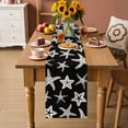 thumbnail image 2 of Black Starfish Coastal Table Runner 70 Inches, Nautical Summer Ocean Abstract Art Bed Runner Dresser Scarves Tabletop for Indoor Outdoor Parties/Ceremony/Banquet, 13" x 70", 2 of 9