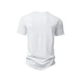 thumbnail image 2 of Kmbangi Men's Casual Shirt Short Sleeve Round Neck Buttons Solid Loose Party Street Spring Summer Tops, 2 of 9