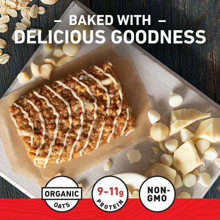 CLIF BAR - White Chocolate Macadamia Nut Flavor - Made with Organic Oats - 9g Protein - Non-GMO - Plant Based - Energy Bars - 2.4 oz. (12 Count)