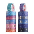 thumbnail image 2 of Washi Tape Set 12rolls Starry Sky Stamping Decorative Tape for Junk Journal Supplies/Art Craft, 2 of 5