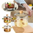 thumbnail image 2 of Marmite en Verre,Marmite en Verre avec Couvercle, Mijoteuse en Verre Transparent 1,6 L Compatible Micro-Ondes Résistante à la Chaleur Cookwa Marmite en Verre Verre, 2 of 8