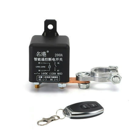 

CACAGOO Car Auto Universal Wireless Remotes Control Battery Switch Intelligent Switch Relay Car Battery Disconnect Cut Off Isolator Switch