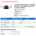 thumbnail image 2 of Front Wheel Hub Assembly - Compatible with 2007 - 2013 BMW 335i Base 3.0L 6-Cylinder N54B30A 2008 2009 2010 2011 2012, 2 of 2