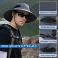 thumbnail image 2 of AYAMAYA Sun Hats for Men Women, UPF 50+ Waterproof Breathable Bucket Hat with Wide Brim for Fishing, Hiking, Camping (Gray), 2 of 8