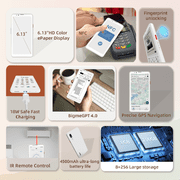 Bigme HiBreak Pro Color Epaper Phone, 6.13 inch E-Ink Display, 8GB+256GB,Ebook Reader, White