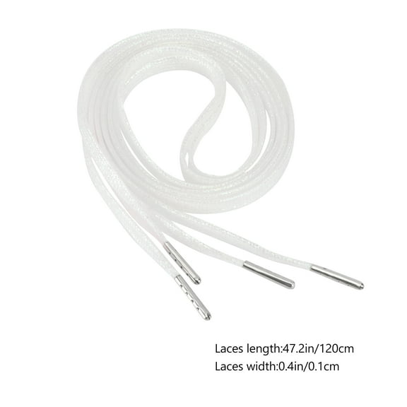 GETAJGHSD 1 Pair White Flat Boot Laces for Decorate Shoes 12.0*0.4*0.1in