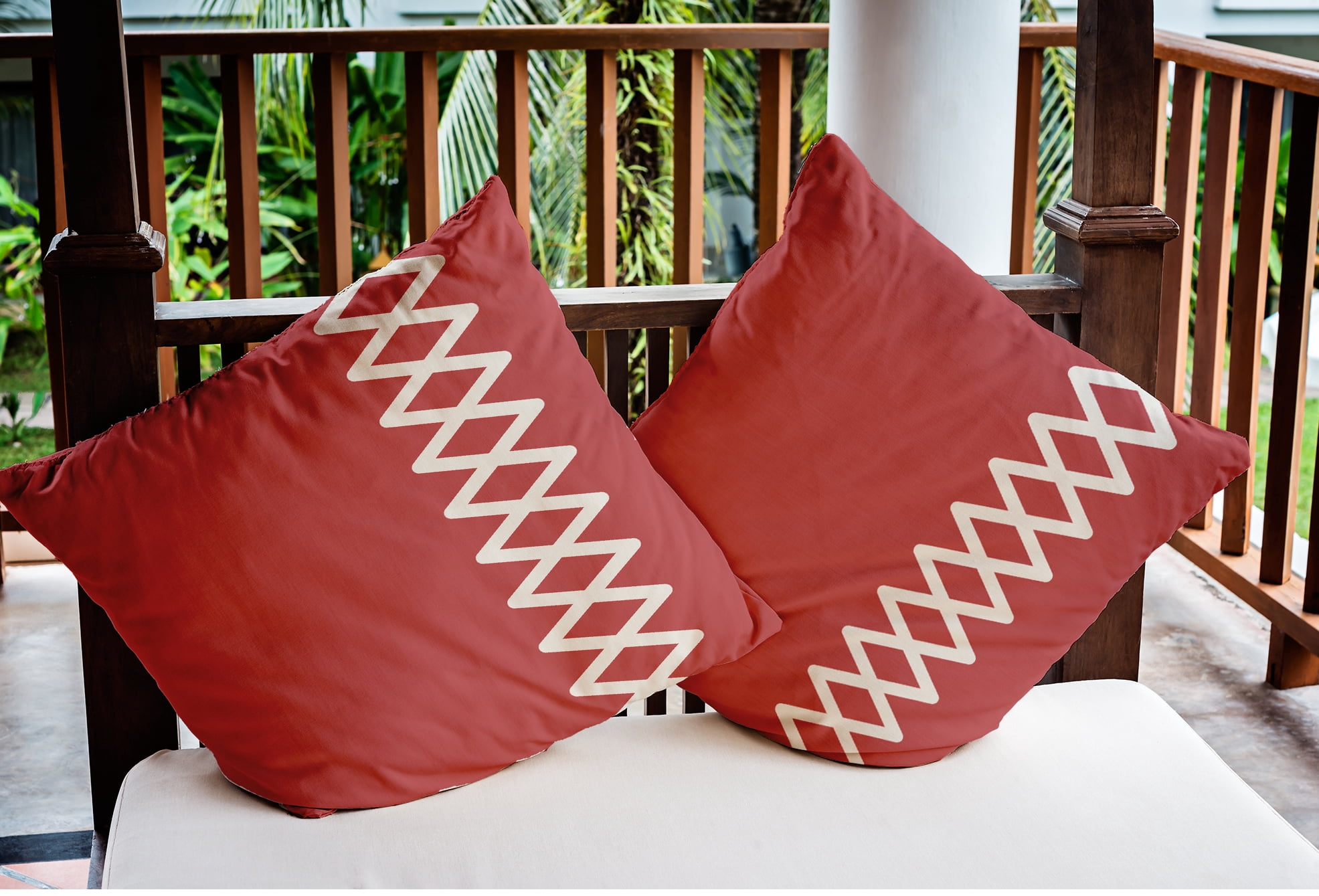 Simply Daisy 20" x 20" Zipper Stripe Nautical Indoor/Outdoor Throw Pillow