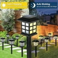 thumbnail image 3 of 24-piece solar outdoor light, IP44 waterproof sidewalk light, LED landscape lighting garden light, suitable for sidewalks, driveways, courtyards and lawns - outdoor fairy gardens and solar garden, 3 of 10