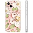 thumbnail image 6 of Case for iPhone 12 Pro Max, Colorful Oil Painting Flowers Leaves Pattern Cute Exquisite Floral Blossom Phone Cover Stylish Durable Soft TPU Protective Bumper Case for Girls Women - Pink Green, 6 of 10