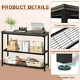 thumbnail image 6 of 32" Small Console Table with Storage, Narrow Entryway Table, Sofa Table for Living Room, Sturdy 3-Tier Console Tables for Living Room, Hallway, Foyer & Bedroom, Rustic Brown, 6 of 8