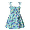thumbnail image 1 of MIASHUI Robe Fleurie pour Tout-Petites Filles, Robe Trapèze à Smocks, Robe d'Été de Plage pour Filles, Vert Menthe, 18-24 Mois, 1 of 3