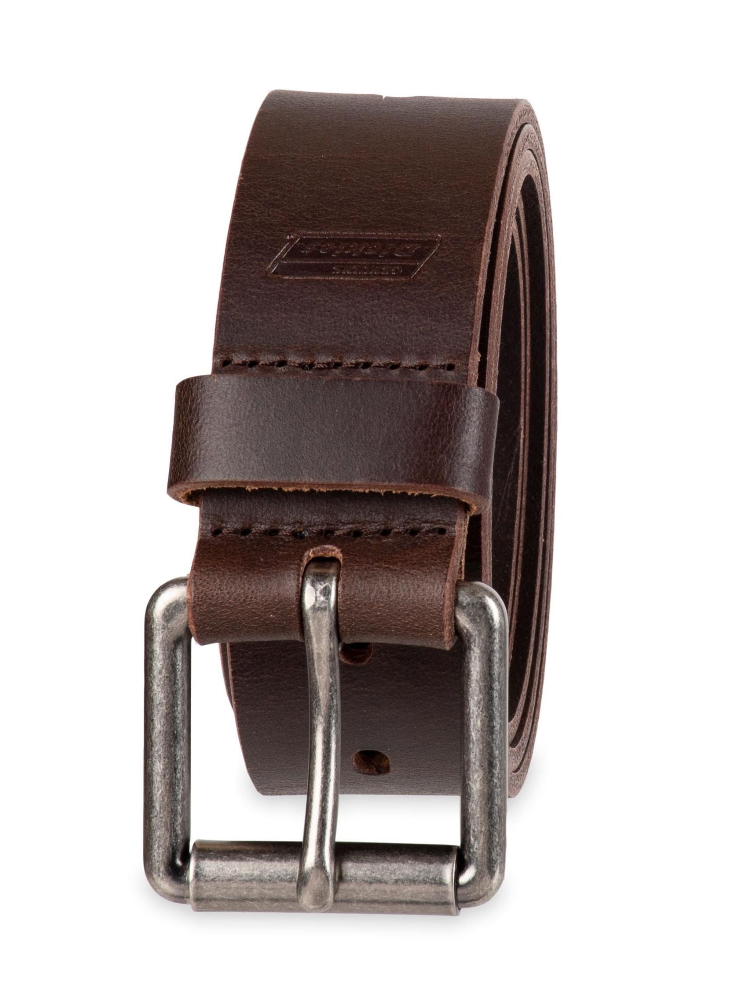 Dudes Soft Genuine Leather Tan Color Double Stitched Pin Buckle 40mm Wide Belts