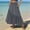 *Gray, variant on Women's High Waisted Tiered Midi Skirt,Casual Elastic Waist Flowy Skirt with Pockets Beige,Women's Plus L