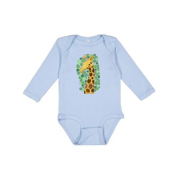 Inktastic Giraffe silhouette Boys or Girls Long Sleeve Baby Bodysuit