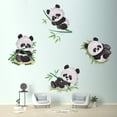 thumbnail image 3 of Juego de pegatinas de pared de Panda de dibujos animados, adhesivos de pared extraíbles, arte de pared para guardería DIY, 3 of 5