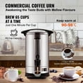 thumbnail image 2 of Stainless Steel Commercial Coffee Urn and Hot Water Dispenser, 65-Cup Capacity, 1500W, 110V, 2 of 5