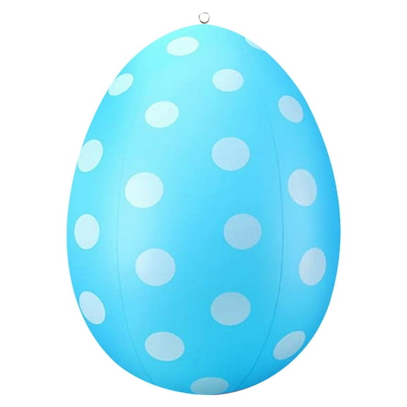 dajkiuy 24 Inch Inflatable Easter Eggs Easter Outdoor Yard Decoration Large Inflatable Hanging Eggs Ornaments Giant PVC Kids Toys for Garden Lawn Party Decor (Blue)